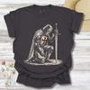 Kneeling Templar Knight Crusader T-shirt | Medieval Armor Sword Cross
