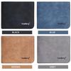PU Leather 2 Fold Wallets Solid Color Small Pocket Purse Portable Men's Short Wallet  Men Boys Gift
