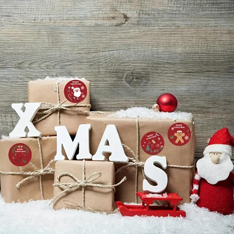 500pcs/1roll Christmas Stickers DIY Gift Packaging Baking Decoration Commodity Packaging Sealing Stickers Gifts Box Decoration