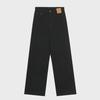 2024 Women's Fashion: American Retro Black Wide-Leg Straight Jeans, Floor-Length, Loose Fit, Slim Style.