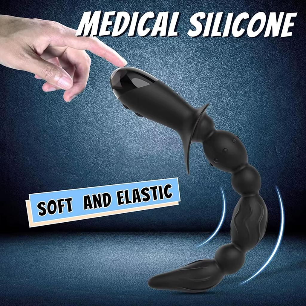 Beads Anal Dildo Vibrators for Men Women Silicone Butt Plug Vibrator Male Prostate Massager Couples Masturbator Buttplug Sex Toy