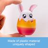Easter Bunny Decoration Spring Rabbit Figurine with Egg Base for Home Office Desk Shelf Window Sill Decor