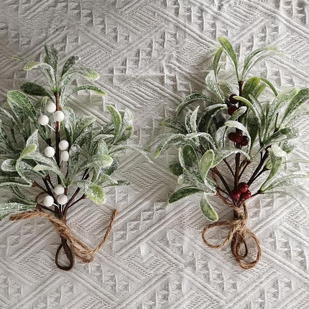 Artificial Mistletoe Christmas Tree Pendant Hanging Bouquet Christmas Decoration Fake Vine Botanical Themed Decorative Ornaments