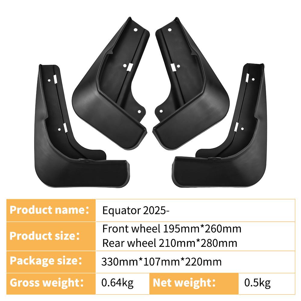 Suitable for Ford Lingrui Equator 2025 foreign trade cross-border soft rubber mud fender car tire fender