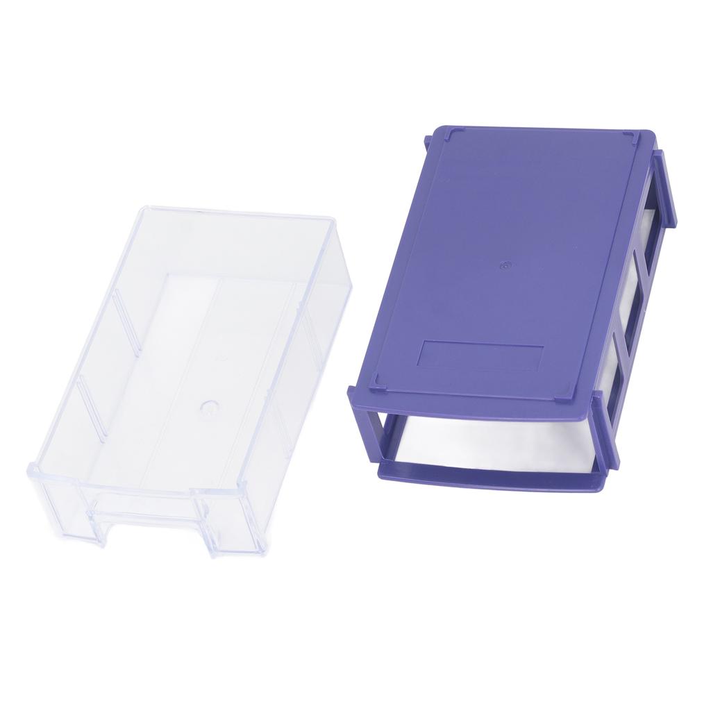 Stackable Storage Drawer Plastic Mini Organizer for Small Parts Screw Craft Blue Shell 140 X 90 X 40mm
