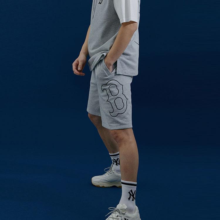 New MLB Sports Shorts Unisex Light Gray 31SPU1131-43M