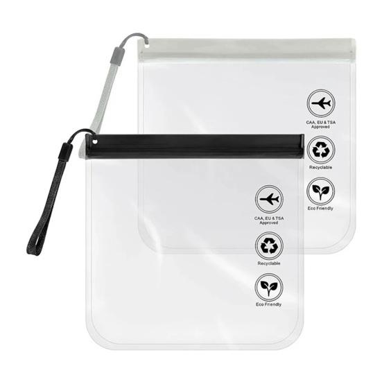 Wiederverschließbare Kosmetiktasche Auslaufsicher Transparent mit Reißverschlussbeutel Reißverschlussverschlussbeutel Flughafensicherheit Reisetasche für Flüssigkeiten Handgepäckbestimmungen