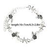 Stylish Thorned Rose Bracelet Adjustable Hand Chain Flowers Link Bangles Victorian Style Jewelry for Fashionable Ladies