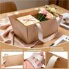 10 Stück Kraft Leerer Geschenkkorb mit Henkel Geschenkkorbverpackung für Weihnachten Hochzeit Abschlussfeier Valentinstag Thanksgiving