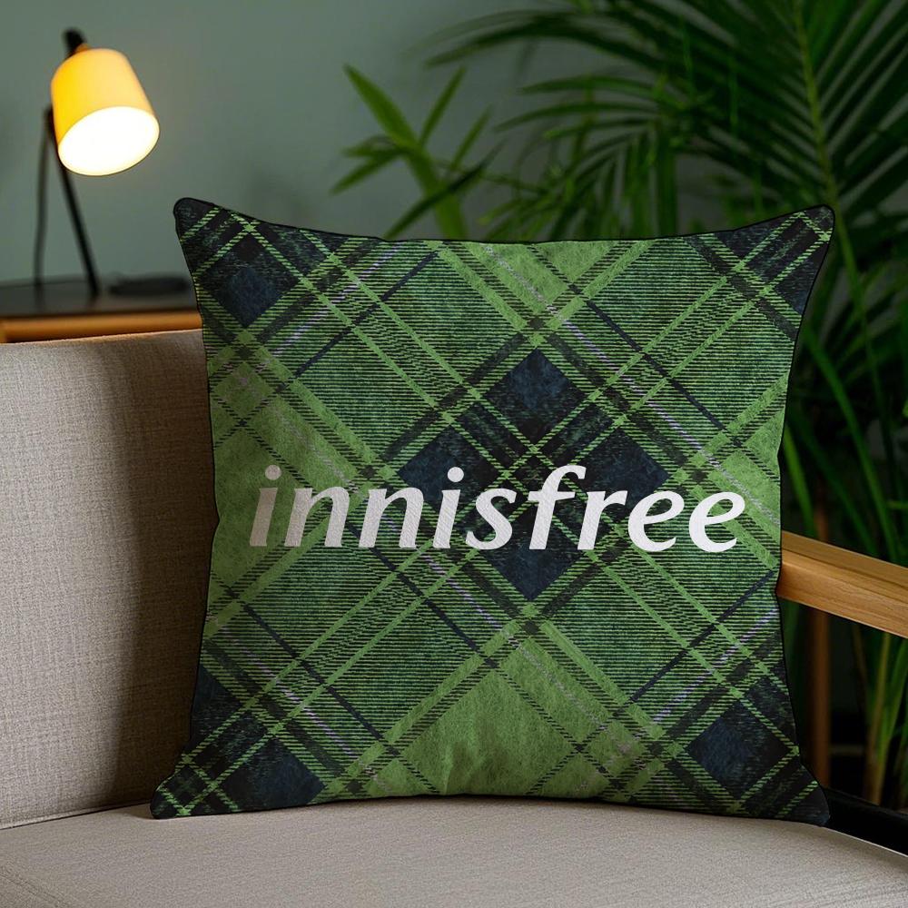 Fashion LInnisfrees Cushion Cover Soft Plush Fabric DoubleSided Printed Sofa Cushion Cover for All Seasons Home Decor Gift