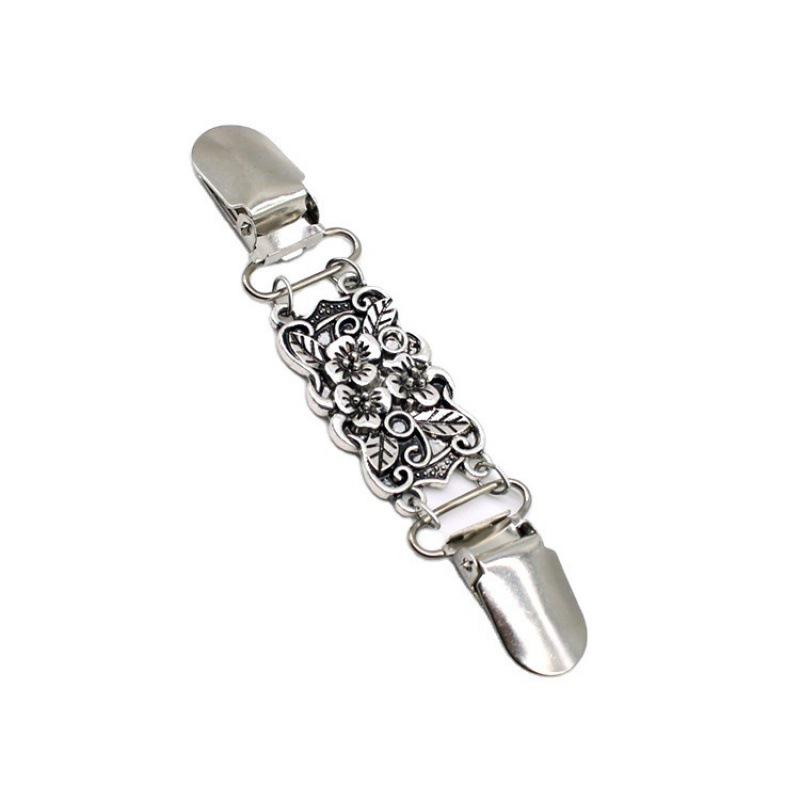Luxe Retro Cardigan Collar Clip Brooch for Women