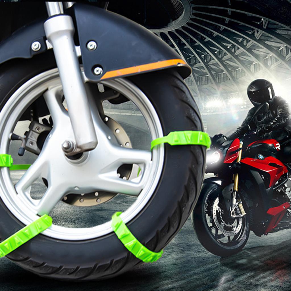 10pcs Emergency Tire Wheel Cable Snow Chains for Motorcycles Scooter Winter Snow Tire Chains Electric Bike Wheel Chains