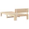 Natural Pine Wood Bed Frame with Headboard 75 X 190 Cm