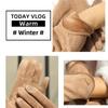Women Warm Suede Touch Screen Driving Gloves Men Cold Plus Velvet Thick Fingerless Flip Cycling Mittens Autumn Winter Solid