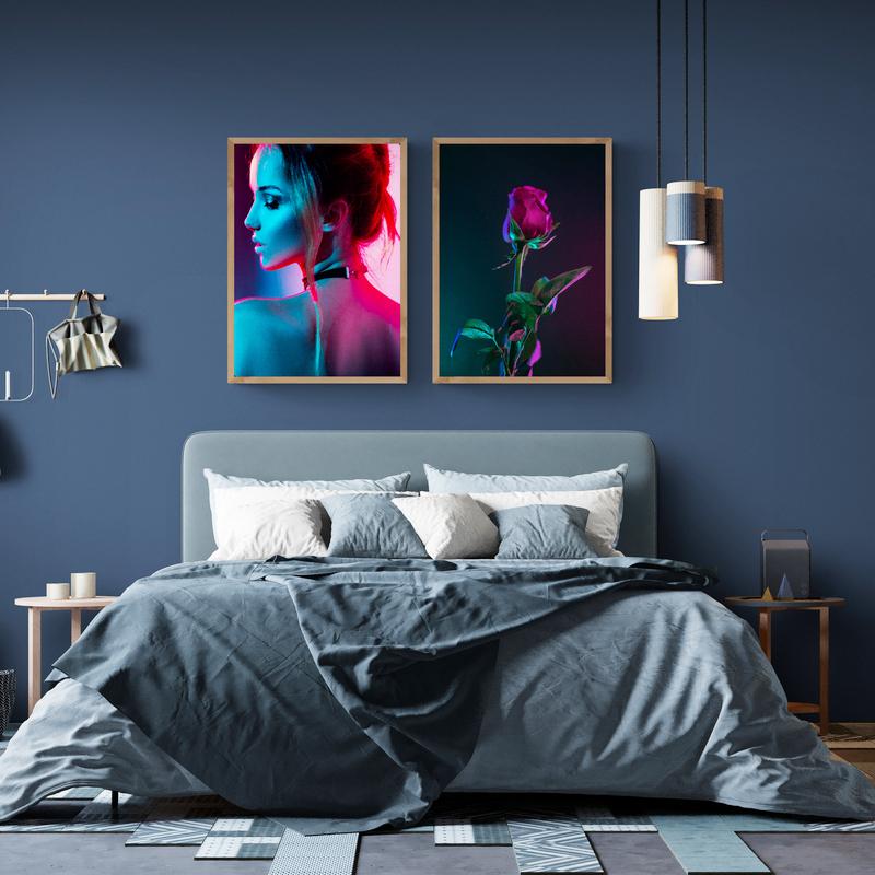 Cyberpunks Style Poster Woman Figure Painting Modern Fashion Black Color Pictures Posters On The Wall Girl Room Decor Prints No Frame