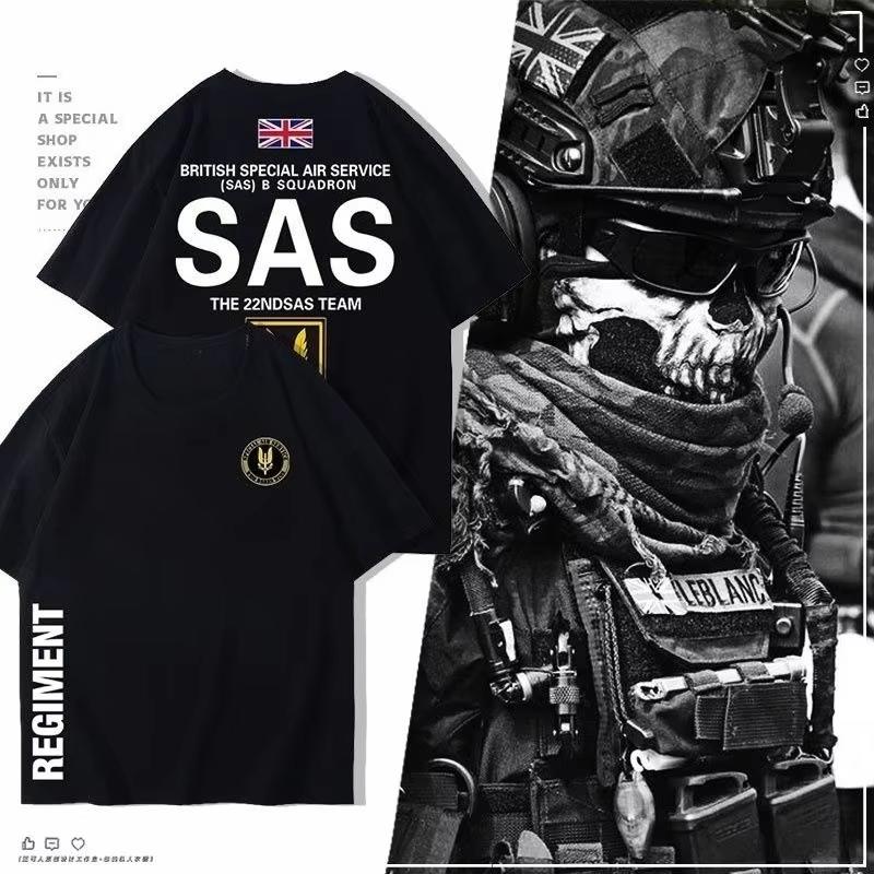 SAS Luxus T-Shirt Hugo Sohn Typ 6 Taktisches Baumwoll Militär Kurzarm T-Shirt Sommer Unisex Lässiges Bequemes Oberteil