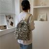 Zaino alla moda borsa in peluche con stampa leopardata da donna inverno nuovo semplice zaino per pendolari studenti borsa da donna
