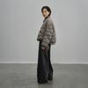 White duck down warm down jacket women's autumn new rhombus quilted short coat