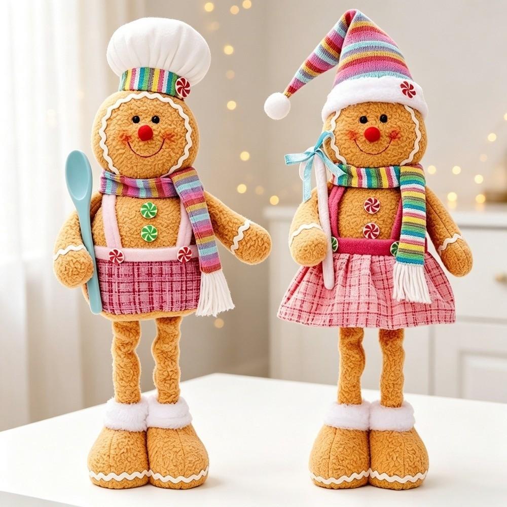 Plush Material Gingerbread Man Plush Ornament Biscuit Man Christmas Decor  Window Display