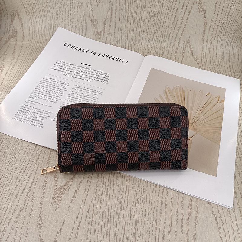 European & American Fashion Large Capacity Zipper Clutch Wallet - Multi-Card Slot, Simple, High-End Design