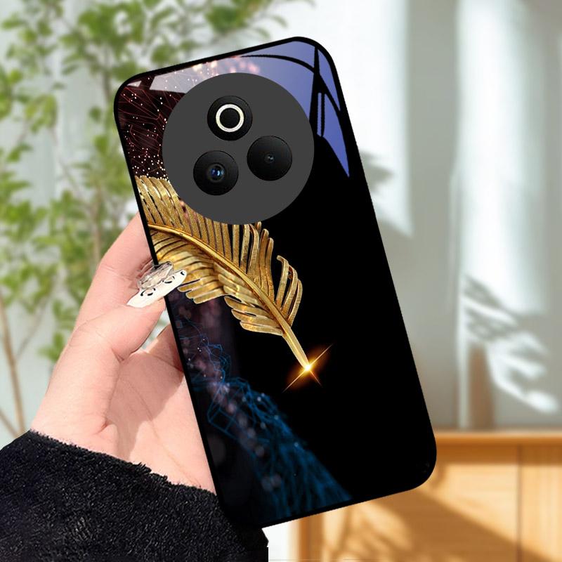 Tempered Glass Phone Case For OPPO Realme P3 Pro 5G Funda Shockproof Hard PC Shell Back Cover For Realme P3Pro RMX5032 Coque