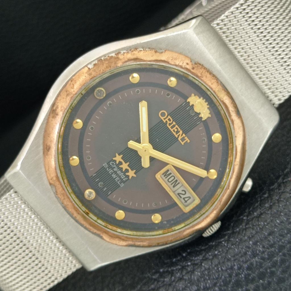 

АВТОМАТИЧЕСКИЕ 46941 ВИНТАЖНЫЕ ORIENT CRYSTAL ЯПОНИЯ МУЖСКИЕ ОРИГИНАЛЬНЫЕ ЧАСЫ С ЦИФЕРБЛАТОМ a704941-1