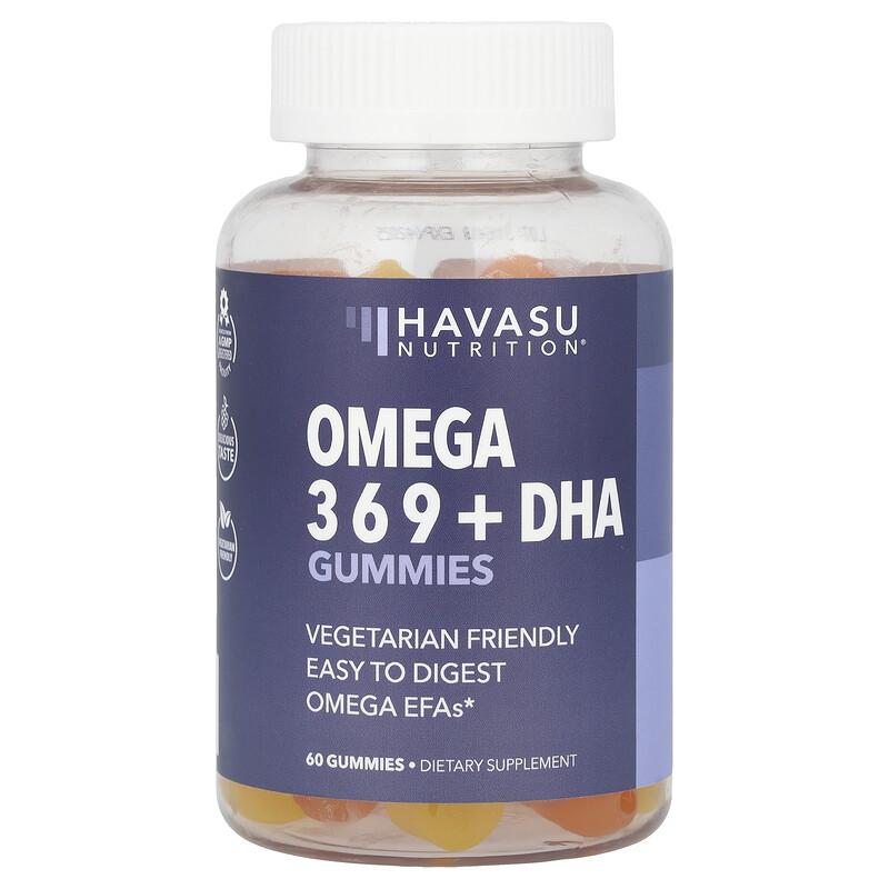 Omega 3 6 9 + DHA Gummies, Natural Lemon & Orange, 60 Gummies