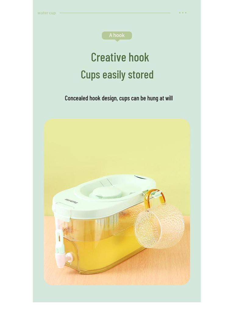 Japanese Style High-Temperature Resistant Plastic Water Kettle with Spout, Large Capacity for Cold Beverages, Ideal for Picnics