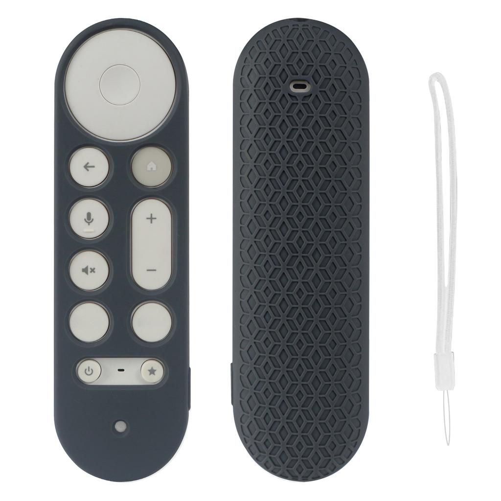 For Google TV Streamer Voice Remote Silicone Case TV Accessories Remote Control Protective Cover with Strap