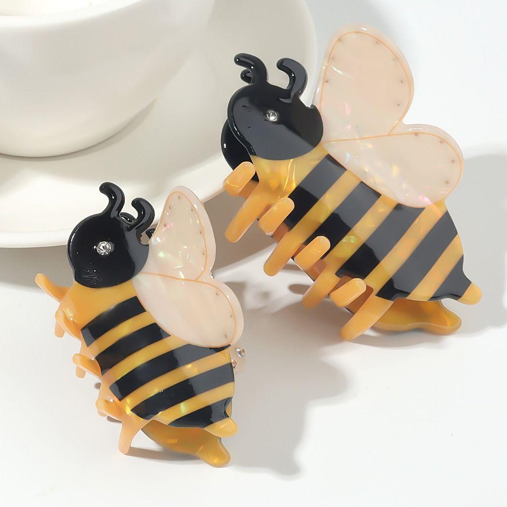 Portable Sweet Design Cartoon Bee Hairpin Cartoon Funny Girls Hair Clip Exquisite Fashion Cute Claw Clip Daily Wear