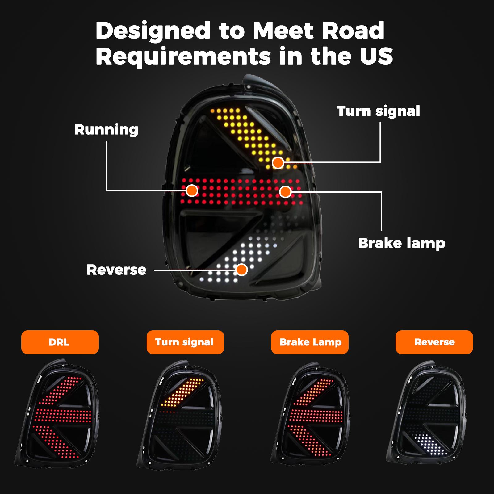 

Car LED Rear Taillights for BMW Mini Cooper F56 15-23 GP Animation Rear Lamps LED Taillight Assembly Car Accessories 6000K дым