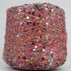 Hand-Knitted Bright Cotton Yarn with Sequins, 3MM+6MM, Combed and Fancy