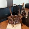 High-End Korean Style Leather Tote: Large Capacity Women's Underarm Shoulder Bag