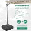 Cantilever Umbrella Base Large Capacity W/ Wheels Offset Umbrella Base Patio Umbrella Base for Patio Deck Poolside and Lawn