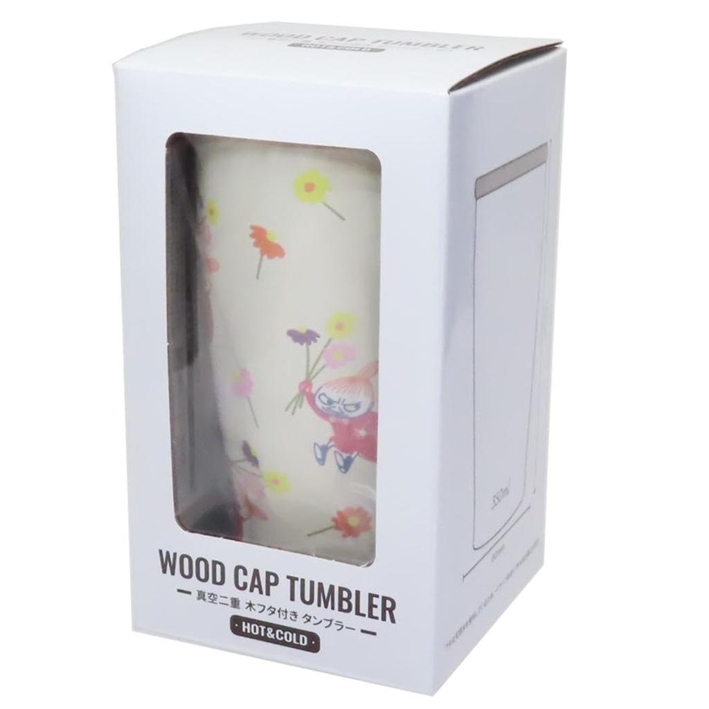 Moomin Stainless Steel Tumbler with Wooden Lid Little My