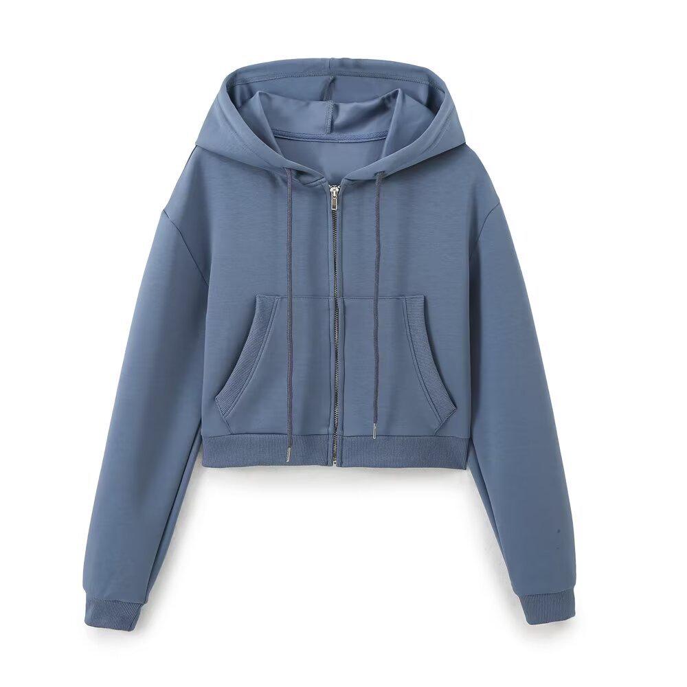 2024 Autumn Women's European & American Style Double-Sided Fabric Sweatshirt & Long Pants Set