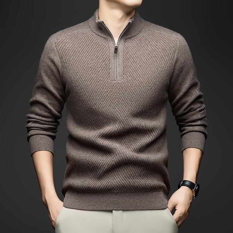 Firstview Men s 100% Merino Wool 7-Gauge Thickened Long Sleeve Sweater FV25D2103 XL