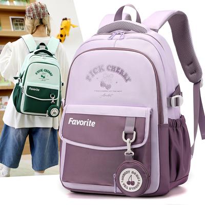 Women Travel Backpack Student Color Block Schoolbag Campus Style Large Capacity Backpack