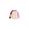 Spring and Autumn Children's Clothing for Girls, Color-Blocked Sleeve Thin Knit Cardigan, Children's Cardigan Sweater, Baby Girl Long-Sleeve Top