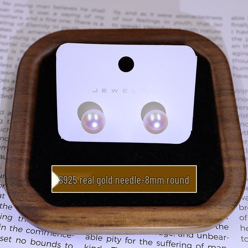 

Серьги-пусеты из стерлингового серебра 999 пробы с жемчугом, минималистичный французский дизайн, серьги для девочек в корейском стиле.