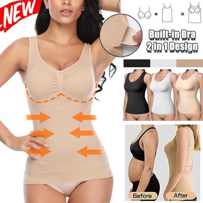 Moteriški figūriniai drabužiai Kamizolis su įmontuota lentyna liemenėlėje pilvo reguliatorius, papildomas suspaudimas kūno formuotojas, svorio metimas, liekninantis apatinis trikotažas