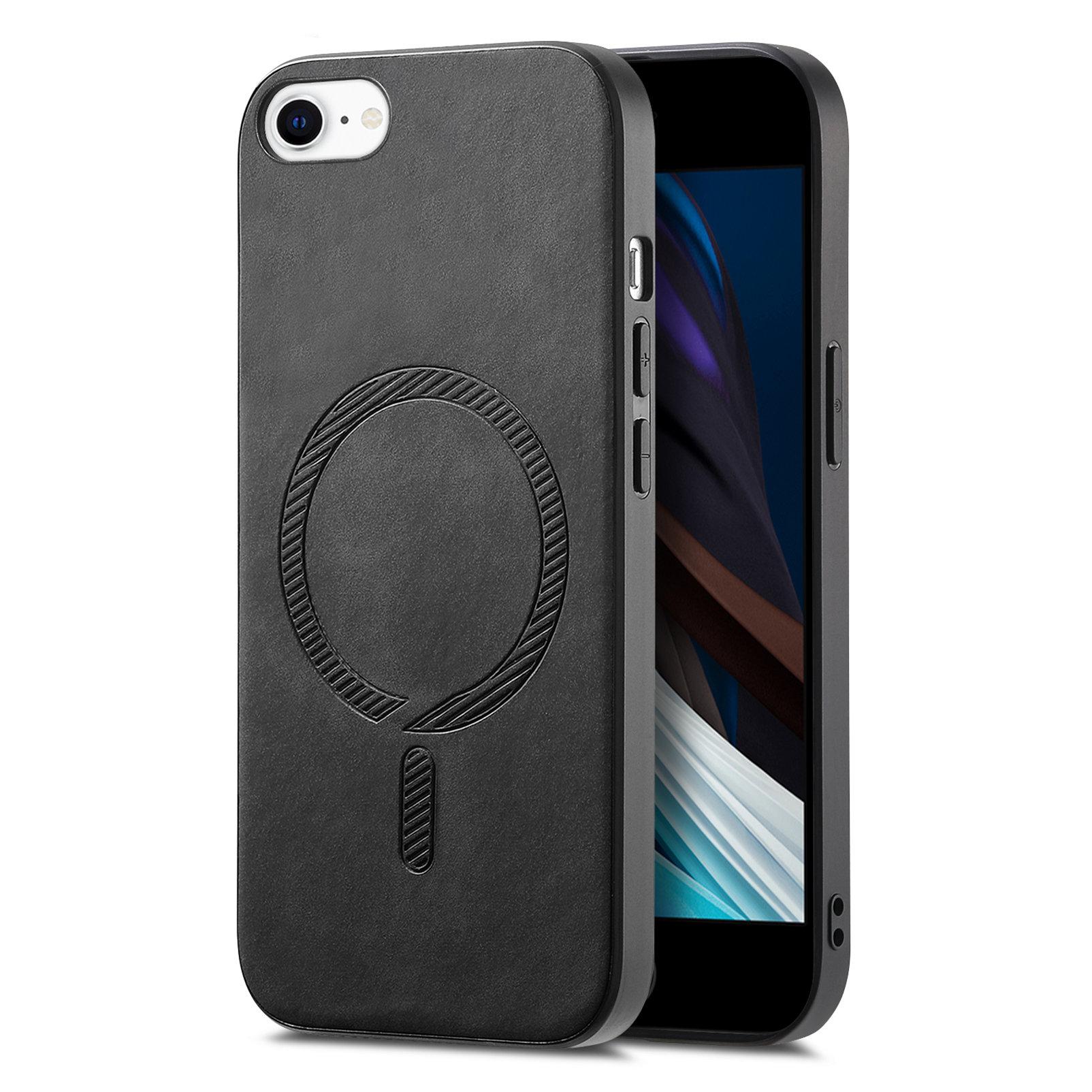 

For iPhone 16e Leather Back Case Compatible with MagSafe Skin-Touch Phone Cover F