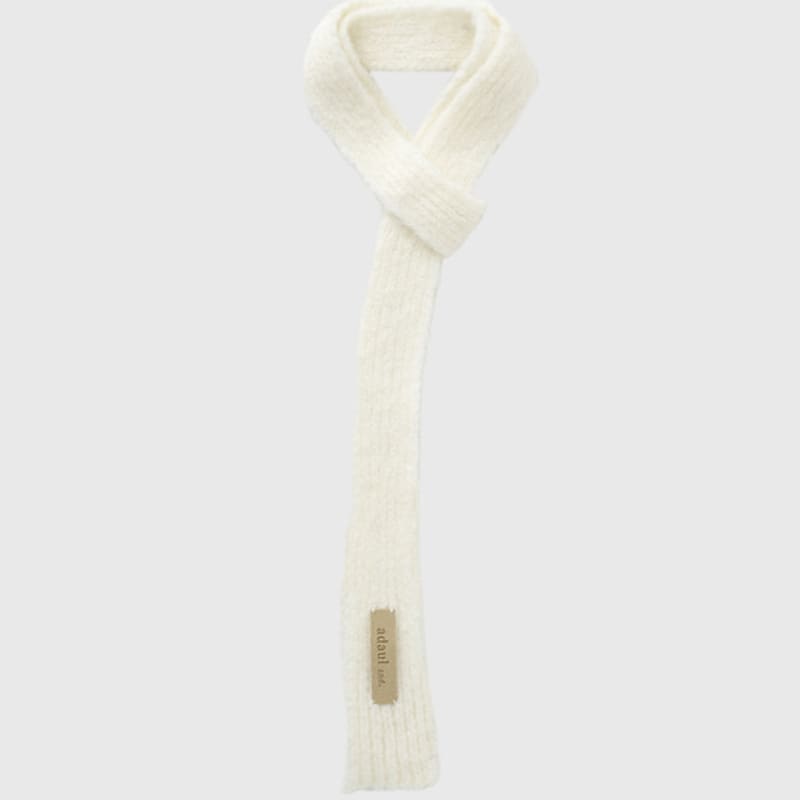 ADAUL Thin Long Tie Muffler - Ivory