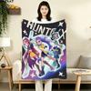 1PC Kpop Demon Hunters Patterned Flannel Blanket Suitable For All Seasons For Home Decor Warmth And Comfort Gifts Holiday Present