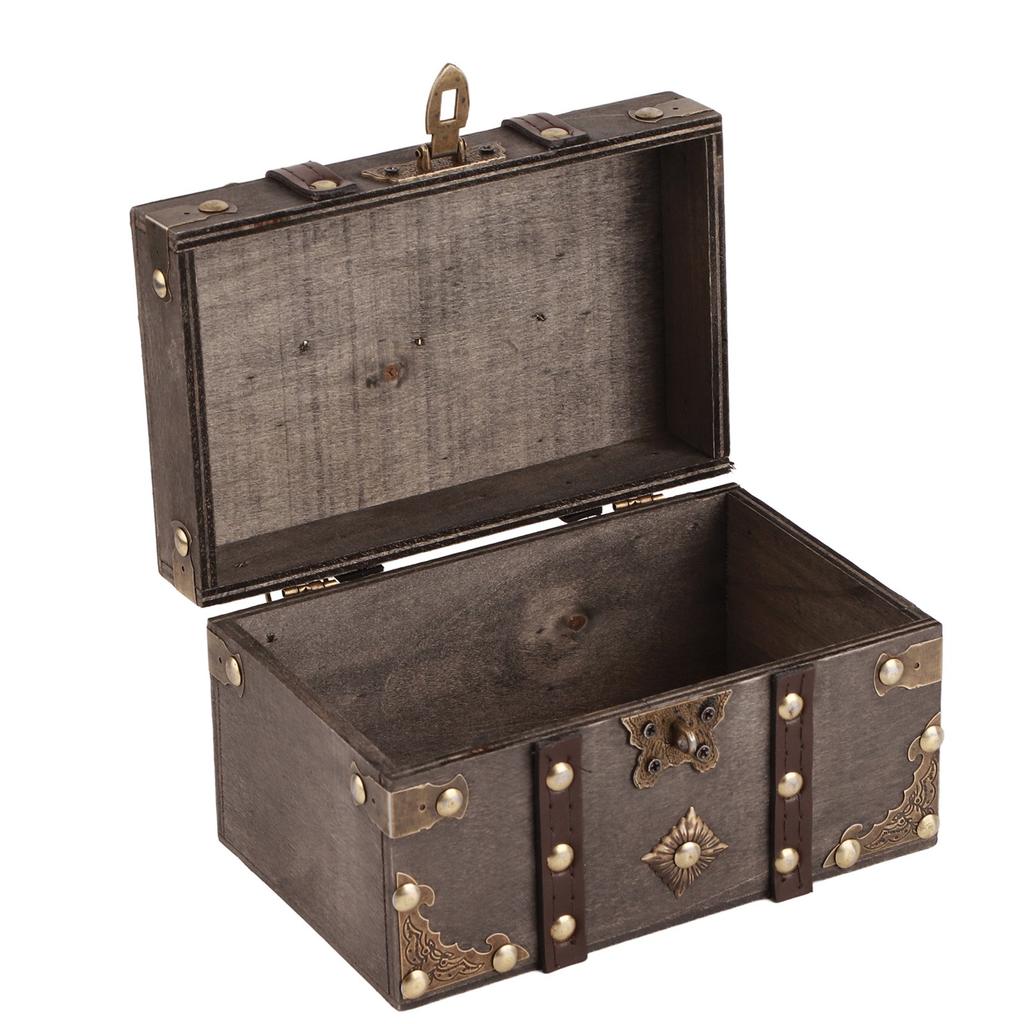 Jewelry Box for Women Girls Vintage Style Environmental Wooden Jewelry Box with Combination Lock