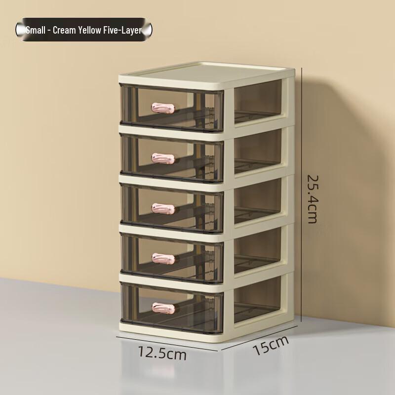 TRNFA Desktop Storage Box with Transparent Drawers