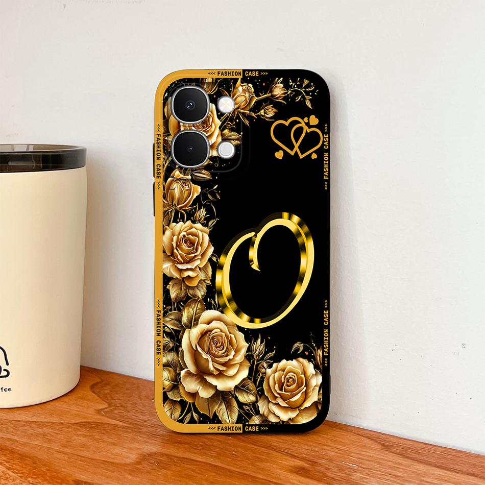 For Vivo Y500i / Y31D Phone Case Couple Letters Shockproof Full Coverage Funda For Vivo Y 31d Y 500i Soft Liquid Silicone Cover