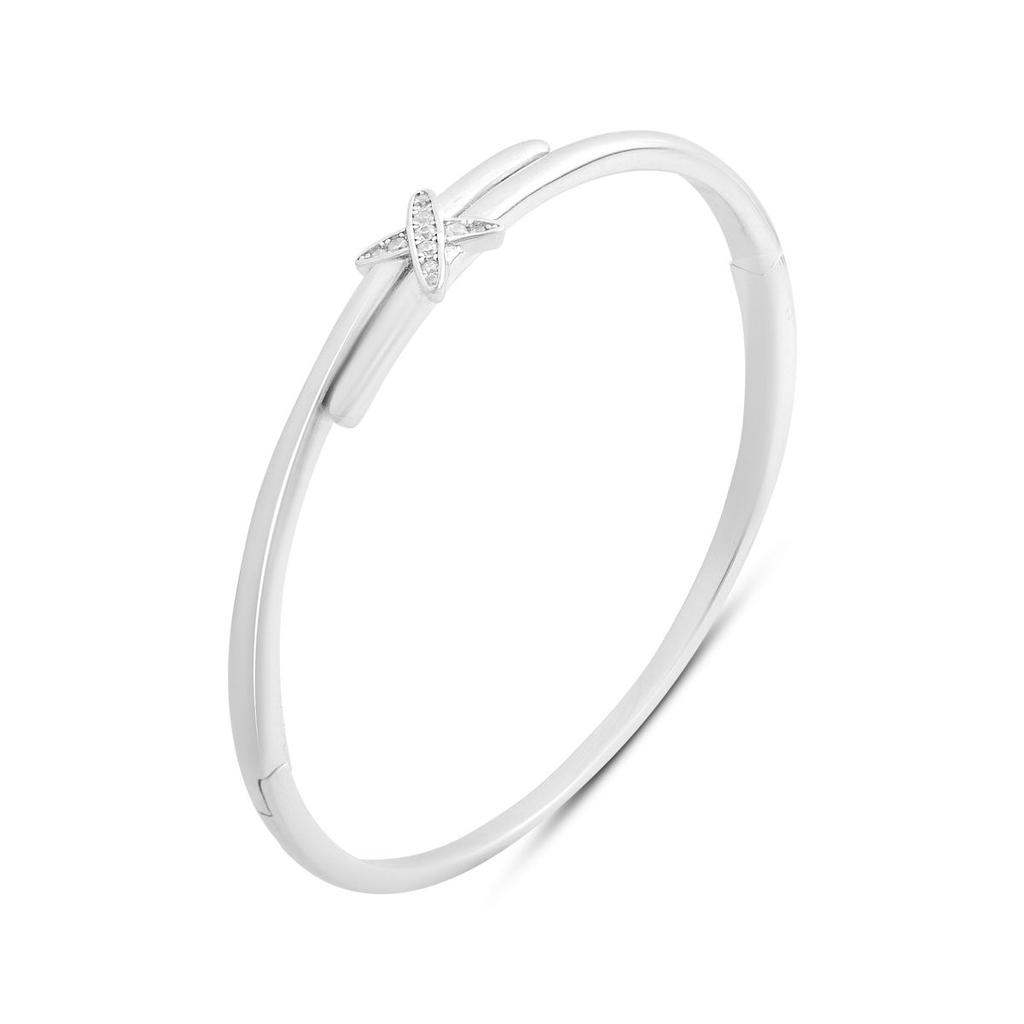 Silver Bracelet with Cubic Zirconia, Product Weight 14.41 G (2190585)