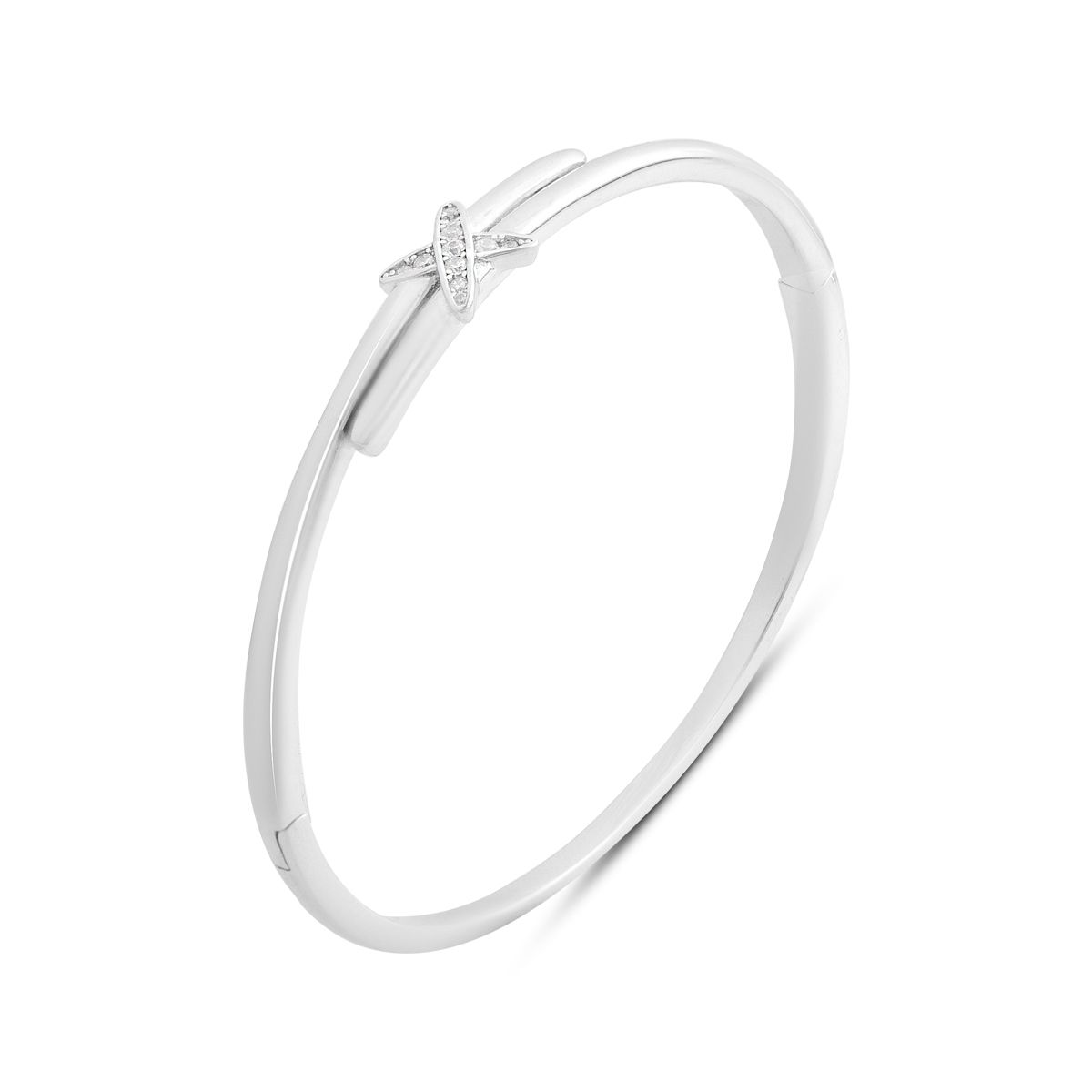 

Срібний браслет з фіанітами, вага виробу 14,41 гр (2190585) 18cm білий