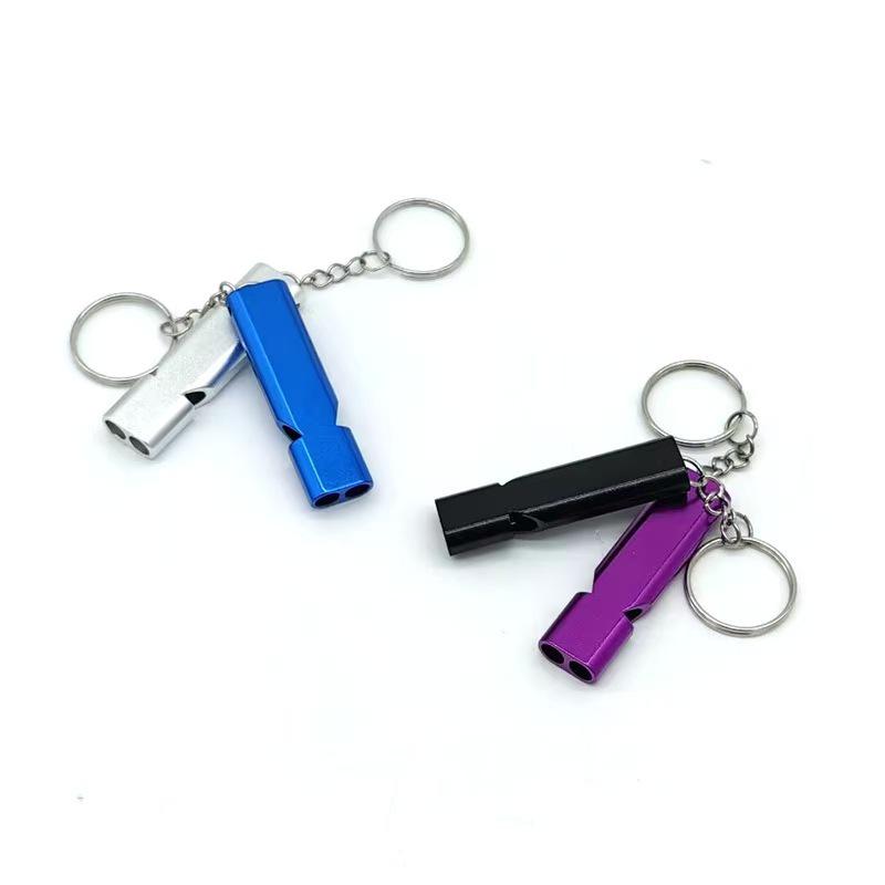 Aluminum Dual-Frequency Survival Whistle EDC Tool